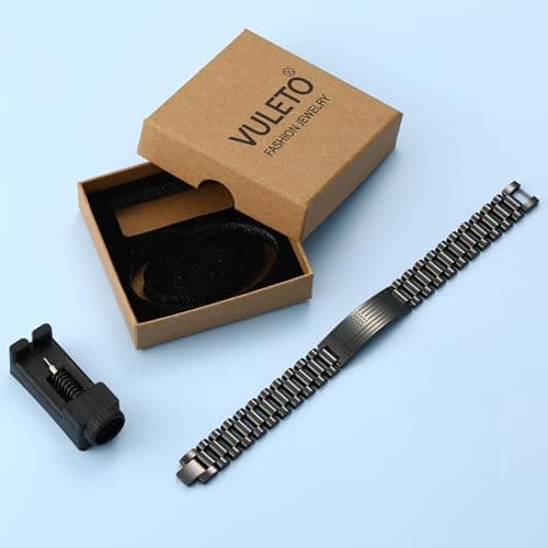 To My Man Boyfriend Husband Son Bracelet Gifts, Stainless Steel American Flag Watch Link Bracelet Valentines Christmas Jewelry Gifts for Men Him