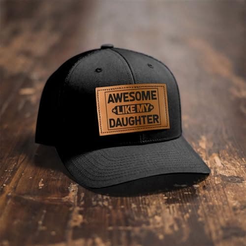 Gifts for Dad from Daughter - Funny Father Hat for Christmas - Dad Birthday Gifts from Daughter - Adjustable Fit, Comfortable Cotton, Perfect Present for Awesome Father Daughter Trucker Hat