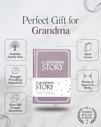 Grandma's Life Story Journal (Hardcover): A Meaningful Keepsake for Grandma to Share Her Journey & Memories, Book Includes 250+ Prompt Questions, Sentimental Gift for Mother's Day, Birthday, Christmas