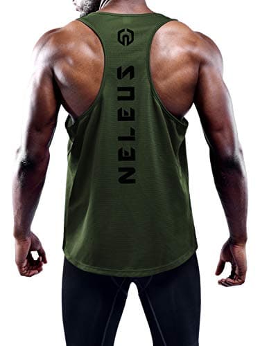 NELEUS Men's 3 Pack Dry Fit Y-Back Muscle Tank Top