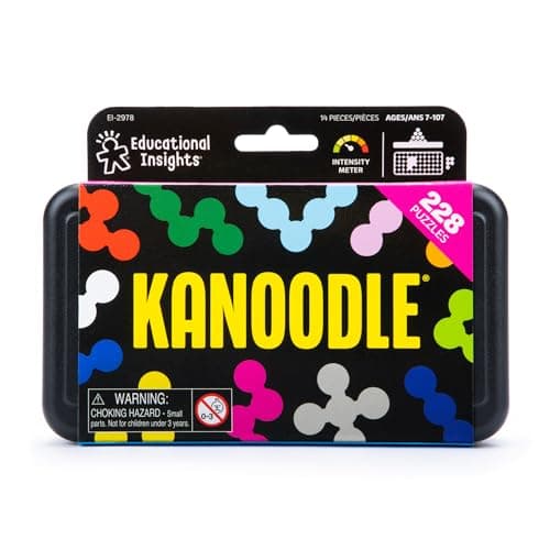 Educational Insights Kanoodle - Original 3D Brain Teaser Puzzle, Single Player Mind Challenge Toys, Handheld Travel Games, Challenging Logic Puzzles and Gifts for Kids, Teens & Adults Ages 7+