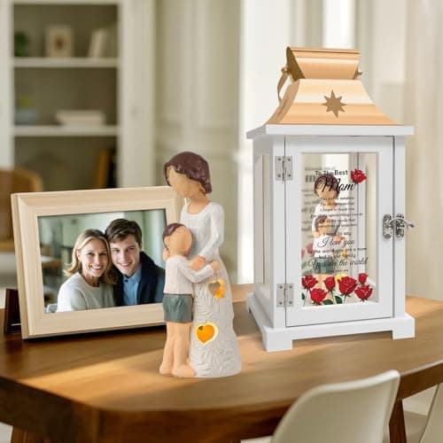 Mothers Day Birthday Gifts for Mom from Son, Mom Gifts from Son - Happy Birthday, Christmas, Valentine's Day Gifts Mom Son Figurine Lantern