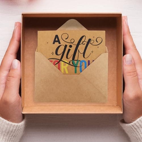 Ceiba Tree Blank Gift Certificates for Business 30Pcs Kraft Certificate Cards with Envelopes for Salon Restaurants Spa Birthday