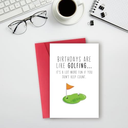 Funny Golf Birthday Card for Men Women,Happy Birthday Gift for Golfer,Golf Birthday Card for Husband Boyfriend Dad Brother boss
