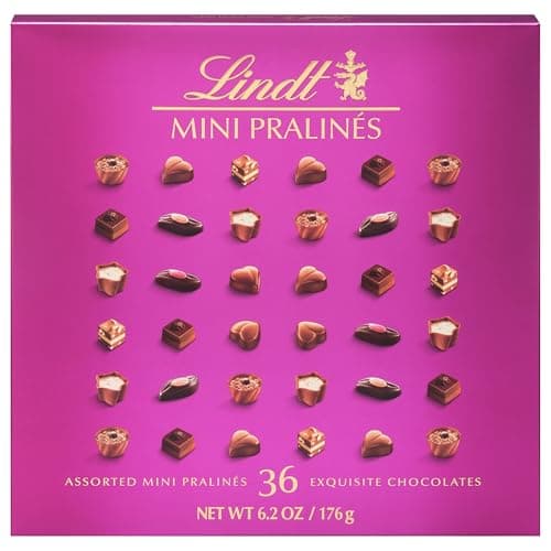 Lindt Mini Pralines, Assorted Chocolate Pralines with Premium Filling, Perfect for Mother’s Day Gifting, 6.2 oz Box
