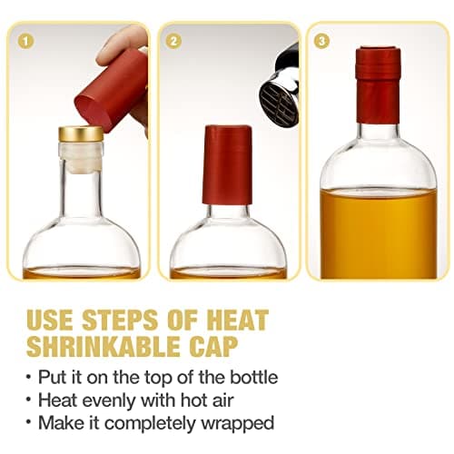 Mfacoy Set of 6 Glass Bottles, 12 oz Clear Liquor Bottles, Heavy Base Glass Bottle with T-Top Cap, Vodka Bottle for Wine Beverages Drinks Oil Vinegar Kombucha Beer with Cork Stopper Airtight Lid