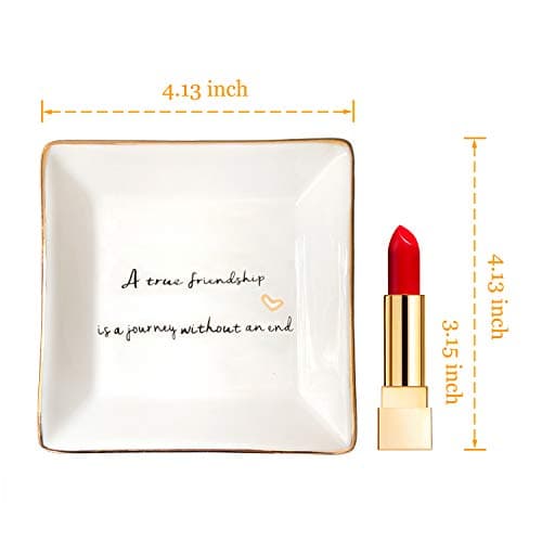 HOME SMILE Ceramic Ring Dish Jewelry Tray for Mom Sister Friends