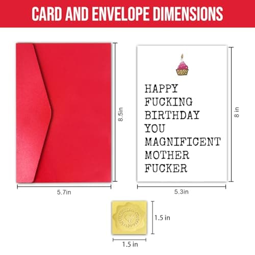 Rude Birthday Card for Men, Funny Birthday Card for Best Male Female Friend, Humor Bday Gift (Magnificent)