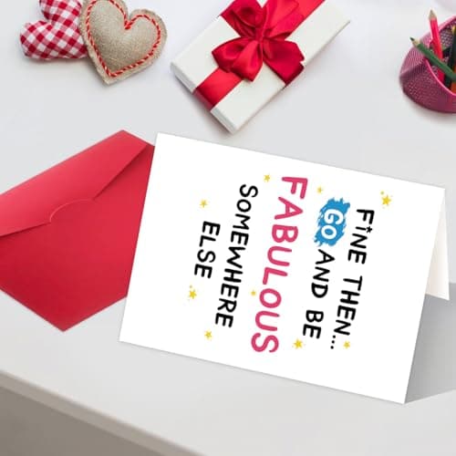 Funny Leaving Card for Coworker, Retirement Going Away Card for Coworker, Farewell Cards for Friend, Gift for Colleague Leaving, Be Fabulous Somewhere Else