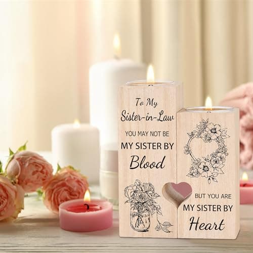 Sister in Law Gifts, Candlestick - Gifts for Sister in Law Birthday Christmas Mother's Day Wedding Gifts