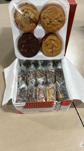 David's Cookies 5lb Assorted Cookies & Brownies Tin Gift Basket – Fresh-Baked Delicious Gourmet Treats for Sharing | Ideal Party Pack Gift Basket for Family, Friends, Holidays, & Special Occasions