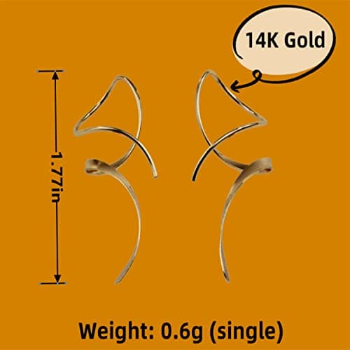 Earrings for Women Spiral threader earrings hand bent dangle earrings for women，suitable for gift giving, perfect for your birthday party, Christmas, gift giving.