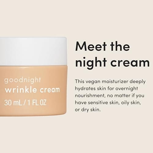 hims Goodnight Wrinkle Cream - Hydrating Men's Face Moisturizer with Hyaluronic Acid, Shea Butter & Caffeine - Reduces Wrinkles While You Sleep - 1 fl oz