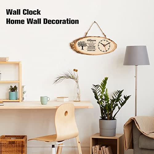 BeauGift Gifts for Grandpa Wooden Clock, Birthday Gifts for Grandpa from Granddaughter Grandchild, Best Grandpa Ever Gifts to My Grandpa Gifts