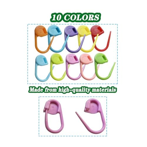 150 Pieces Knitting Crochet Locking Stitch Markers Stitch Needle Clip Counter 10 Colors (Color Ship Randomly)