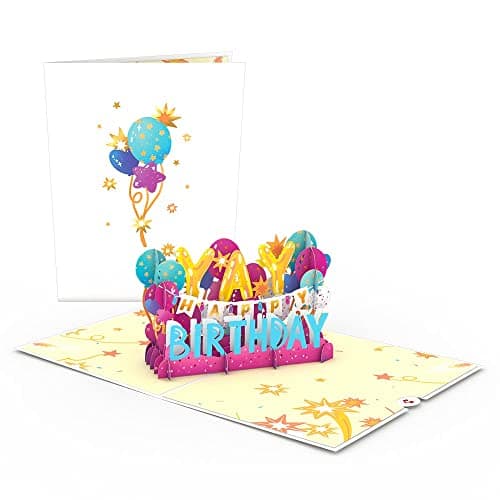 Lovepop Birthday Pop-Up Card for Her, Him, Girls, Boys - 3D Celebration Cards - Yay Happy Birthday - 5" x 7" - Blank Notecard & Envelope Included