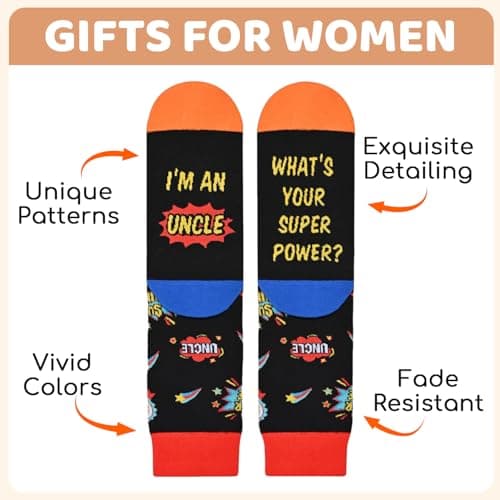 HAPPYPOP Gifts For Women Men - Aunt Uncle Grandparent New Parents Socks, Mothers Father Day Socks