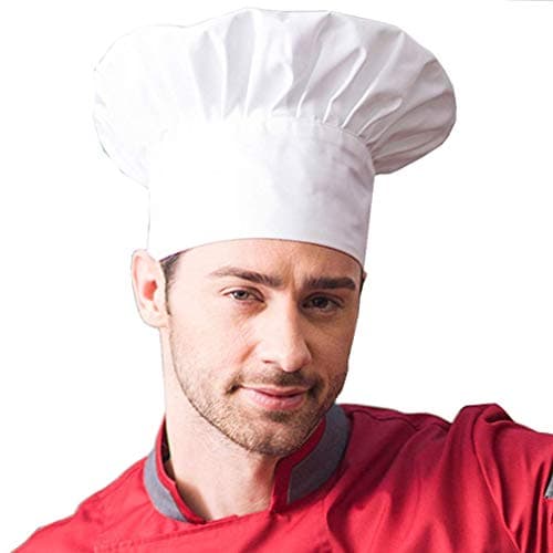 Hyzrz Chef Hat Adult Adjustable Elastic Baker Kitchen Cooking Chef Cap for Adult/Kids