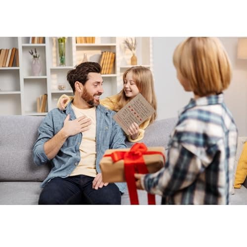 Sweet Fathers Day Cards Gifts for Boyfriend Husband, Happy Father's Day Gift from Wife Girlfriend, Wonderful Father's Day Card to My Favorite Father, Love Card