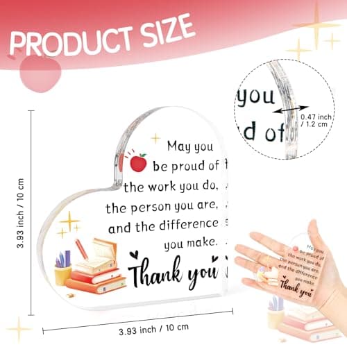 Teacher Gifts for Women,End of Year Teacher Gifts,Teacher Appreciation Gifts,Teacher Christmas Gifts,Thank You Teacher Valentines Gift,Teacher Gifts from Student Desk Home Office Decor