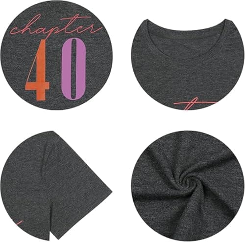 40th Birthday Gift for Women Vintage 1985 Shirt Letter Print Retro Party Tops Casual Short Sleeve Tee