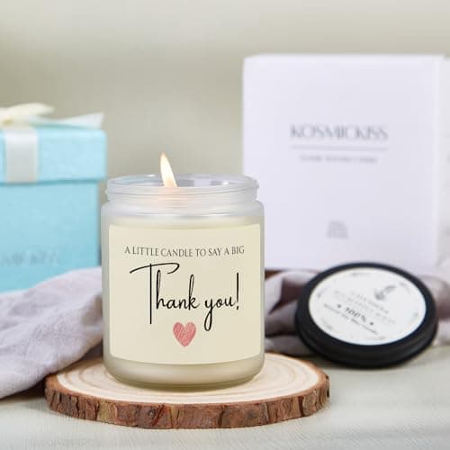 Thank You Gifts for Women, Men, Hostess, Couple, Appreciation Gifts for Teacher Coworker Employee Boss - a Little Candle to Say A Big Thank You, Lavender Scented Candle with Gift Box