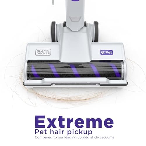 Black+Decker Powerseries+ Corded 4 in 1 Stick Vacuum, Upright to Hand-Vac Multi Surface, LED Floor Head, HEPA Filtration, Powerful 14k Pa,for Hard Floor, Low Carpet, Pet Hair Home & Office use, Grey