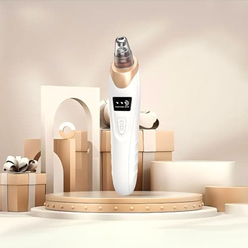 Blackhead Remover Vacuum - Professional Blackhead Extractor for Face with 3 Adjustable Suction Levels, USB Rechargeable Pore Cleaner, and 5 Interchangeable Probes (White)