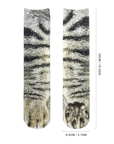 Banvih 3D Animal Paw Socks - Funny Socks Novelty Unique Gag Gifts for Teens Adults Women Men