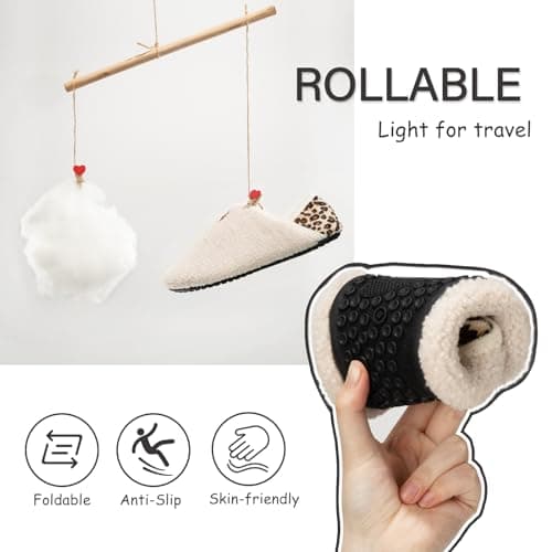 ATHMILE House Slippers for Women Men Indoor Barefoot Slippers Socks Furry Slip on House Shoes Cozy Comfy for Home Bedroom Travel Yoga