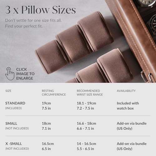 TAWBURY 6 Slot Watch Box for Men - Luxury Watch Jewelry Box for Men with Storage for Sunglasses, Cufflinks | Men's Jewelry Box with Watch Storage | Watch Display Case (Brown)