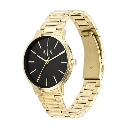 A|X Armani Exchange Men's Watch with Three-Hand Analog Display and Stainless Steel or Leather Band, Watch for Men