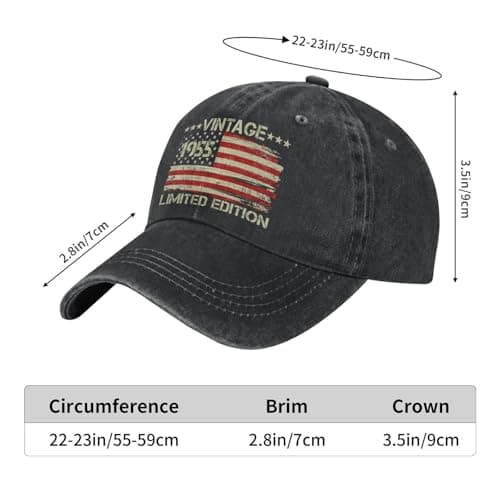 70th Birthday Gifts for Men Women Vintage 1955 Hat 70th Birthday Decorations for Men Baseball Cap
