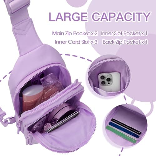 Small Initial Sling Bag for Girls & Women - Cute Crossbody Fanny Pack Gift