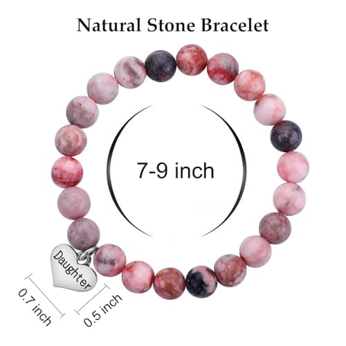 iWenSheng Daughter Gift from Mom Dad - Inspirational Daughter's Bracelet from Mother Father, Birthday Christmas Graduation Gifts for Daughters