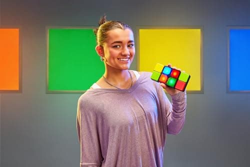 Flipslide Game - Electronic Handheld Game | Addictive Multiplayer Puzzle Game of Skill | Flip, Slide & Match Colors to Beat the Clock | 4 Thrilling Game Modes | Ages 8+ | Includes Batteries