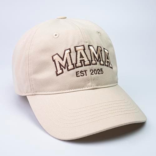 Mama EST 2025 Hat, New Mom Gift, Frist, Embroidered Mama Cap for Women, Gift for New Moms