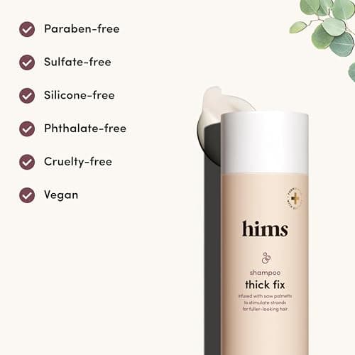 hims Thick Fix Shampoo for Men - Thickening Shampoo With Saw Palmetto and Niacinamide - No Parabens or Sulfates, Vegan and Cruelty Free - Fresh Eucalyptus Grove, 2 pack, 6.4oz