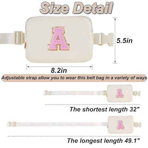 Birthday Gifts for 4 5 6 7 8 9 10 11 12 13 Year Old Girls,Graduation Gifts for Teens Kids Daughter Sister Her,Fanny Pack Crossbody Bag Belt Bag Cute Trendy Stuff | Cream,A