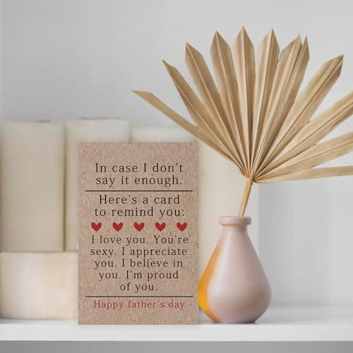 Sweet Fathers Day Cards Gifts for Boyfriend Husband, Happy Father's Day Gift from Wife Girlfriend, Wonderful Father's Day Card to My Favorite Father, Love Card
