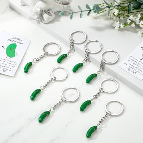 Inspirational Gifts Pickle Keychains Cute Emotional Gifts for Staff Employee Coworkers Appreciation Funny Pickle
