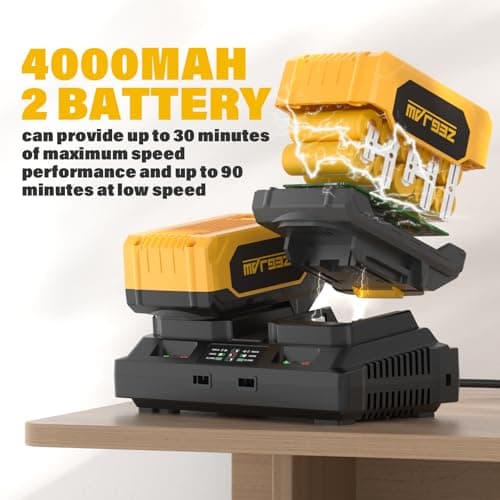 Cordless Leaf Blower & Vacuum, 3-in-1 Leaf Vacuum Mulcher with Bag, 40V 360CFM 5-Speeds Brushless Battery Operated Leaf Blower for Lawn Care with 2 x 4.0Ah Battery & Charger Included