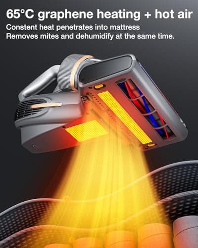 Jimmy BX7 Pro Max Graphene Mattress Vacuum Cleaner with Dust Sensor, Bed Vacuum with UV Light, 550W Powerful 16Kpa Suction Handheld Vacuums Couch Cleaner (Corded)