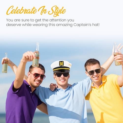 Bachelor Party Captain's Hat - Groom to Be Nautical Bachelor Hat | Funny Accessory Boats n' Hoes Bridal Shower