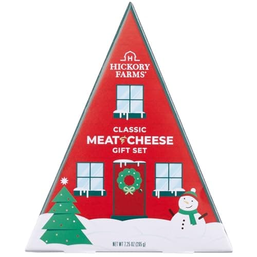 Hickory Farms Meat and Cheese Stocking Stuffer - Gift Basket - 4 Pack| Gourmet Charcuterie Food Christmas Gift | Perfect for the Holiday