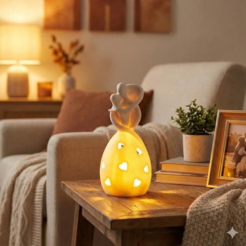 Infinity Love Candle Holder Statue with Flickering LED Candle for Couples, Wife, Husband, Him or Her, Bridal Shower, Engagement, Parents, Registry