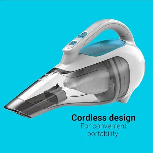 BLACK+DECKER dustbuster Cordless Handheld Vacuum, Portable Vacuum for Car and Home Rechargeable, Powerful Suction, Wide Mouth (HHVI315JO42)