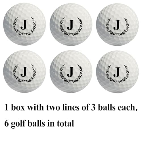 Xeiwagoo Golf Gifts for Men, Unique Initial on Personalized Golf Balls (6 Balls)