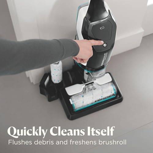 Bissell CrossWave Cordless Max Vacuum Mop All in One Wet and Dry Vac Combo Hard Floor Cleaner and Area Rugs, Cordless Mop, Pack-in Formulas Included, 2554A