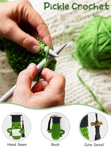 Primo Lines 2025 Graduation Gift - Handmade Crochet Emotional Support Pickle Doll with Cap, 4.73" Cute Knitted Potato Plushie, Unique Keepsake for Graduates, Friends & Anxiety Relief